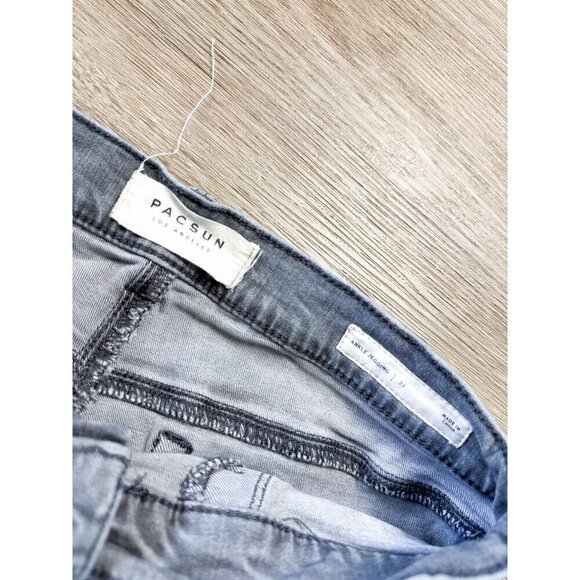 Pacsun Gray Ankle Skinny Distressed Jeans Womens 27 - Picture 6 of 6